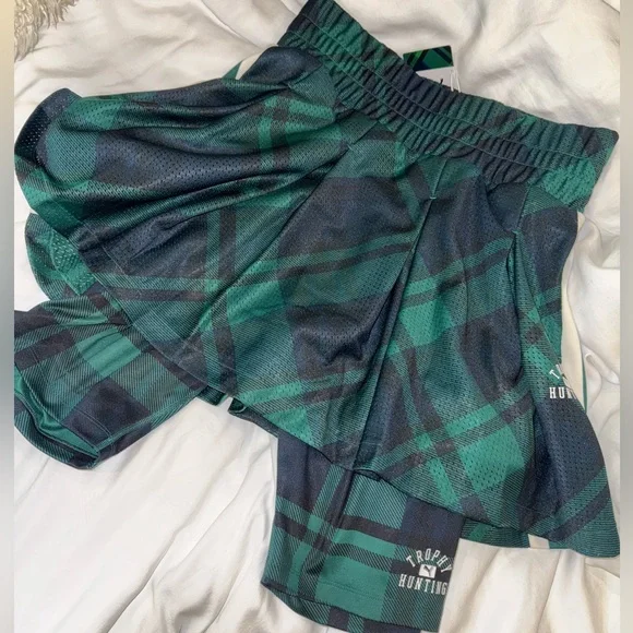 🎾 2pc SET PUMA x TROPHY HUNTING SKIRT w Pockets & BIKER Shorts- MALACHITE